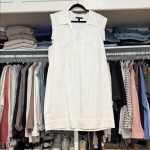 Banana Republic Ivory V-Neck Tank Dress